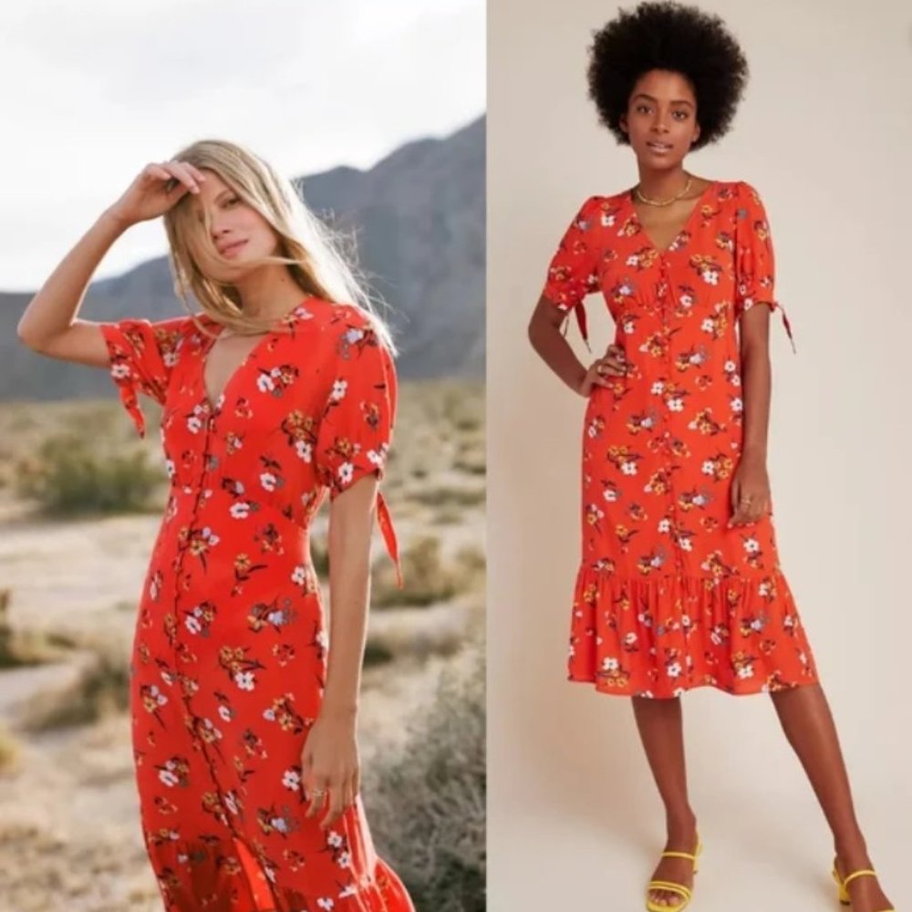 Anthropologie Maeve Eudora Midi Dress